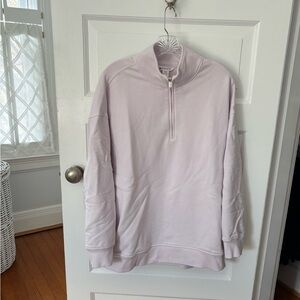 Athleta Light Pink Forever Fleece 1/4 Zip Sweatshirt Women’s XL
